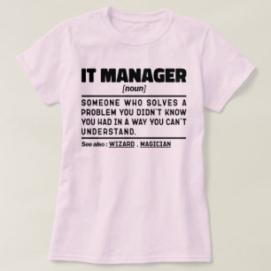 Itマネージャ名詞技術従業員おもしろい諺 Tシャツ