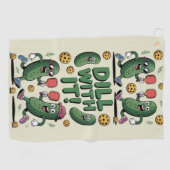 Itマンガの漬物を使った漬物ボールのディル ゴルフタオル (横)