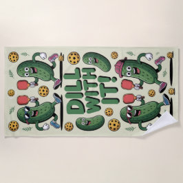 Itマンガの漬物を使った漬物ボールのディル ビーチタオル