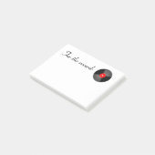 Itメモを記録する赤 ポストイット (アングル)