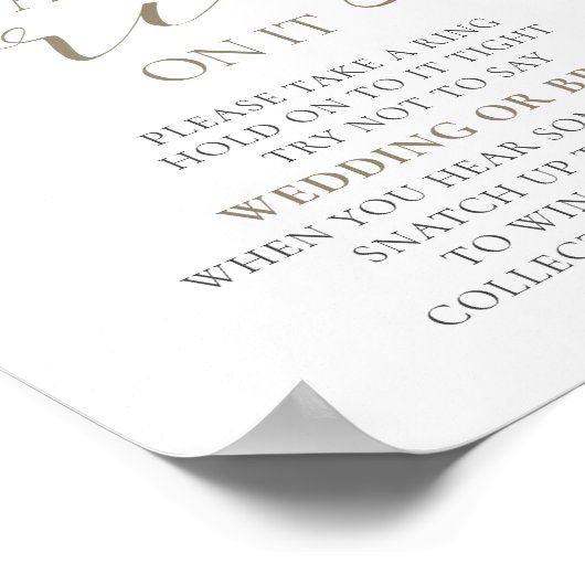 Itリングや輪ゲームにブライダルシャワーを付ける ポスター (角)