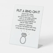 Itリングや輪ゲームのブライダルシャワーの看板 台座サイン (正面)