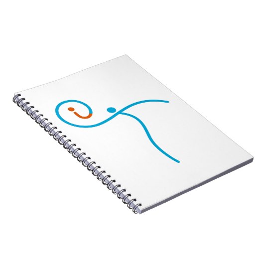 itロゴ01、シアン/赤 ノートブック (右側)