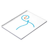 itロゴ01、シアン/赤 ノートブック (左側)