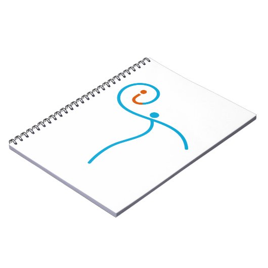 itロゴ01、シアン/赤 ノートブック (左側)