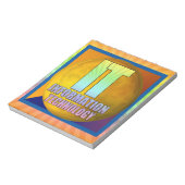 ITロゴ – 情報技術 ノートパッド (回転)