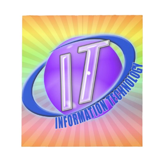 ITロゴORB/SWOOSH情報技術 ノートパッド (正面)