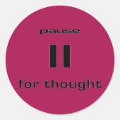 ITワーカー考えのギーク感覚に合わせて一時停止 ラウンドシール (正面)