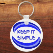 It保シンプル復旧スローガン引用文ブルー キーホルダー (正面)