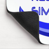 It保シンプル復旧スローガン引用文ブルー マウスパッド (コーナー)