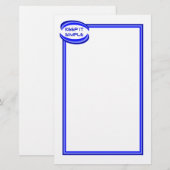 It保シンプル復旧スローガン引用文ブルー 便箋 (正面/裏面)