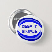 It保シンプル復旧スローガン引用文ブルー 缶バッジ (正面&裏面)