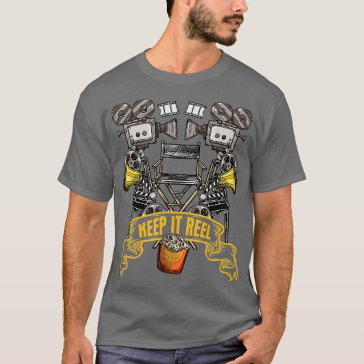 IT保リールおもしろいが映画製作者と映画製作者に贈られる Tシャツ (正面)