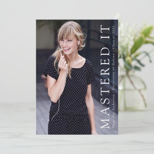 It写真の卒業発表をマスター 招待状 (スタンド正面)