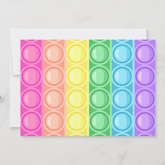 It写真ポップ・アートの誕生日パーティーへの招待 招待状 (裏面)