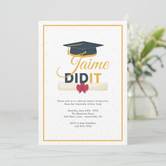 It卒業党招待状 招待状 (スタンド正面)