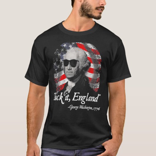 It吸 England 7月4日ジョージ・ワシントン1 Tシャツ (正面)