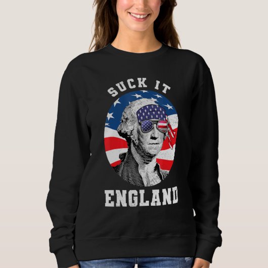 It吸 England 7月4日 – George Washington 14 スウェットシャツ (正面)