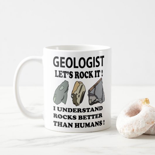 IT地質学者をロック コーヒーマグカップ (ドーナツ)