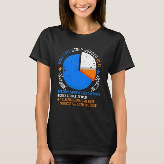 IT技術サポートで働く私の修理術 ギーク Tシャツ (正面)