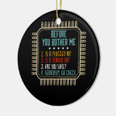 IT技術テクニカルサポートのギフト セラミックオーナメント (左)