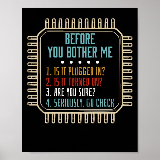 IT技術テクニカルサポートのギフト ポスター (正面)