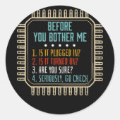 IT技術テクニカルサポートのギフト ラウンドシール (正面)