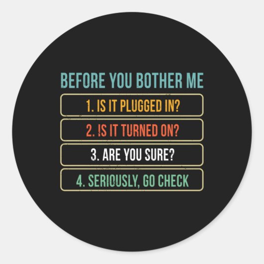 IT技術テクニカルサポート ラウンドシール (正面)