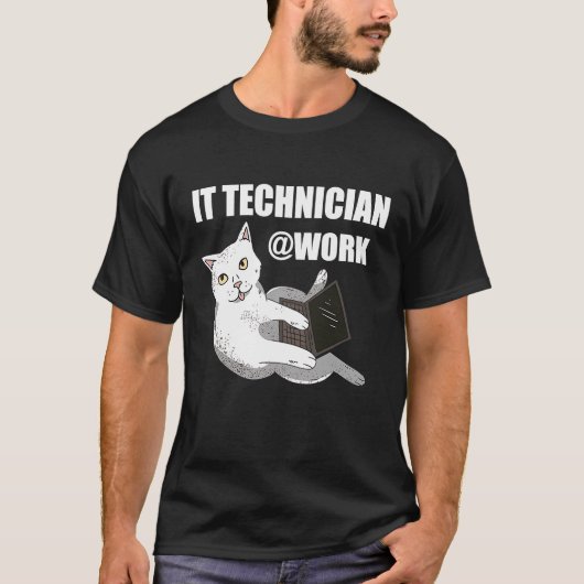 IT技術者の技術おたくPCコンピュータのフリークIT担当者 Tシャツ (正面)