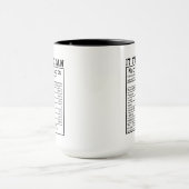 IT技術者の栄養成分表示 楽しいIT技術者グッズ マグカップ (中央)