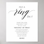 It書道リングや輪ゲームにブライダルシャワーをかける ポスター (正面)