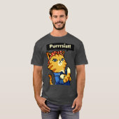 IT猫好きMARCH PURSIST Tシャツ (正面フル)