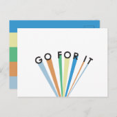 It用に移動レトロスタイル勇気付けられるメッセージ シーズンポストカード (正面/裏面)