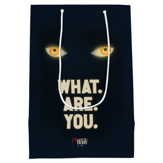 IT白熱［赤熱］光を放つの目「何だ。お前だ」 ミディアムペーパーバッグ (裏面)
