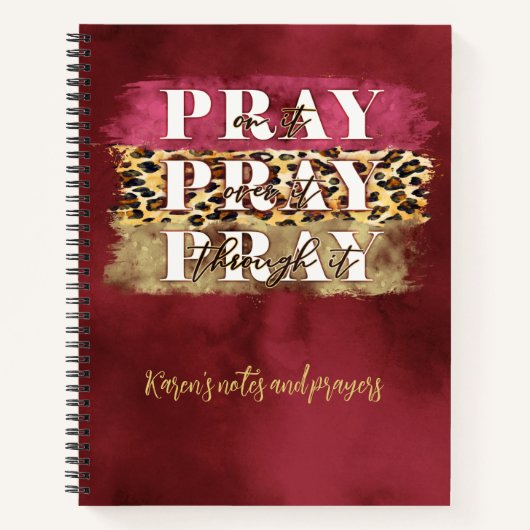 It祈を通して祈その上で祈の祈りの言葉 ノートブック (正面)