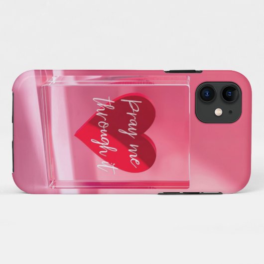 It祈ハートのモバイルケースを通して自分を見る Case-Mate iPhoneケース (裏面(横))