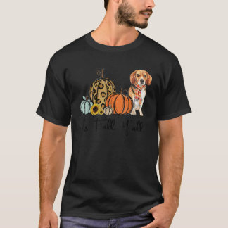 it秋Yオールイエロービーグルドッグレオパパンプキン Tシャツ
