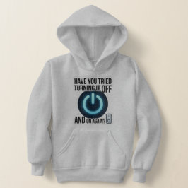 IT系のユーモア溢れるサポートTシャツ パロディ パーカー 白
