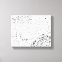 It絵を描 Boy Cloud Glazing in ParkスケッチonCanvas