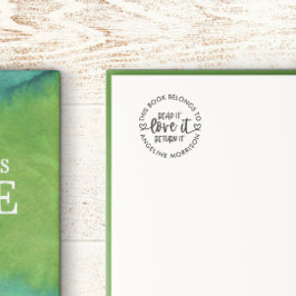 It読 Love It Return Itハートスクリプトブックのプレート セルフインキングスタンプ