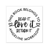 It読 Love It Return Itハートスクリプトブックのプレート セルフインキングスタンプ (デザイン)