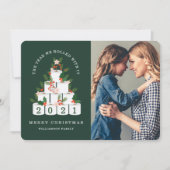 It転がとともにクリスマスの紙ツリー写真 シーズンカード (正面)