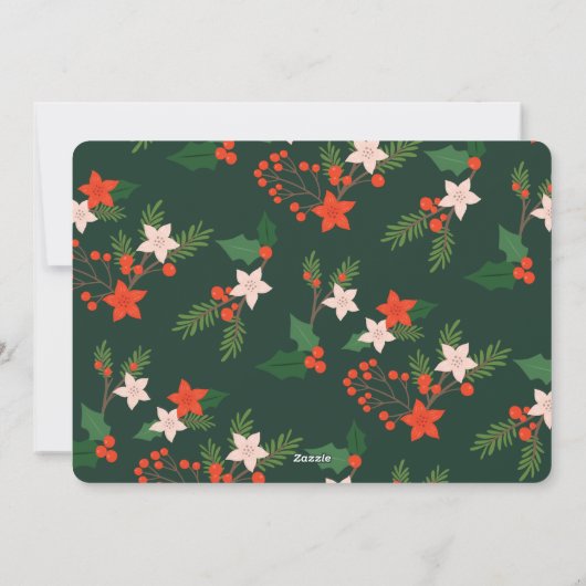 It転がとともにクリスマスの紙ツリー写真 シーズンカード (裏面)