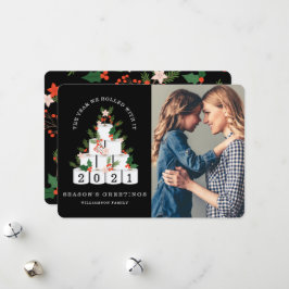 It転がとともにクリスマスの紙ツリー写真 シーズンカード