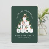 It転がクリスマストイレ紙ツリー緑 シーズンカード (スタンド正面)
