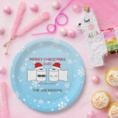 It転がトイレ紙おもしろいCovid-19 ペーパープレート (パーティー)