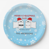 It転がトイレ紙おもしろいCovid-19 ペーパープレート (正面)