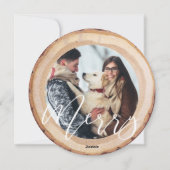 It転がトイレ紙ツリーウッドスライス写真 シーズンカード (裏面)