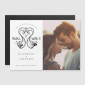 IT転が付き新郎新婦トイレ紙転が写真 (正面/裏面)