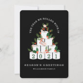 It転が Christmas Toilet紙ツリー黒 シーズンカード (正面)